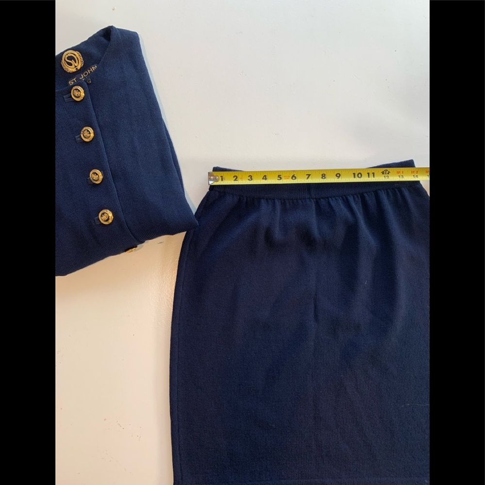 Navy St. John knit set.